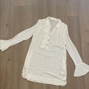 Elegant Free People White Ruffle Dress